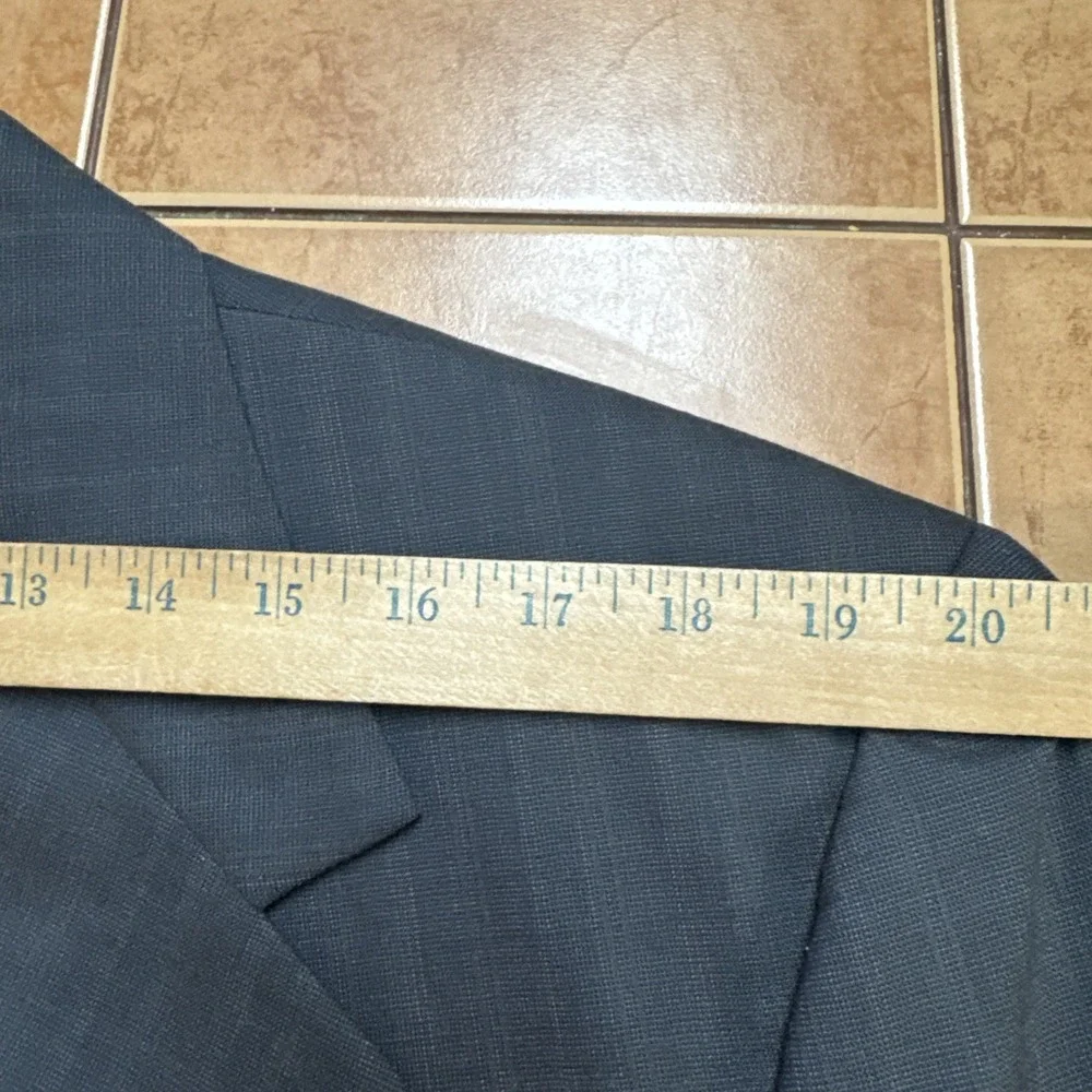 Vintage Corbin Men's Gray Plaid Wool Suit 44L Pants 36 x 33 USA Union Made